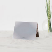 幾何学灰色の金ゴールド結婚ギャツビーサンキューカード サンキューカード (裏面)