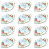 幾何学熱帯フローラ結婚式 シール (正面)