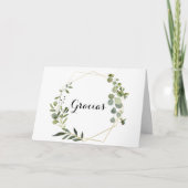 幾何学熱帯折り畳結婚みグラシアスカード サンキューカード (正面)