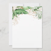 幾何学熱帯植物学BBQベビーシャワー 招待状 (裏面)