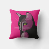 幾何学猫のイラストレーション アウトドアクッション (裏面)