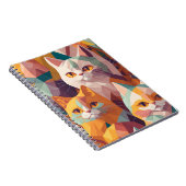 幾何学猫パターン手帳 ノートブック (右側)