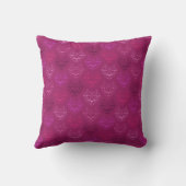 幾何学猫ピンクパターン装飾用クッション クッション (裏面)