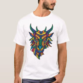 幾何学獣ホーンドガーディアンTシャツ ジオメ Tシャツ (正面)