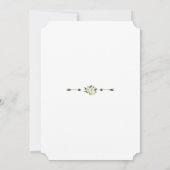 幾何学白く咲くフローラ牡丹バプテスマ 招待状 (裏面)