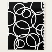 幾何学白丸ブラックモダン抽象芸術 プランナー手帳 (裏面)