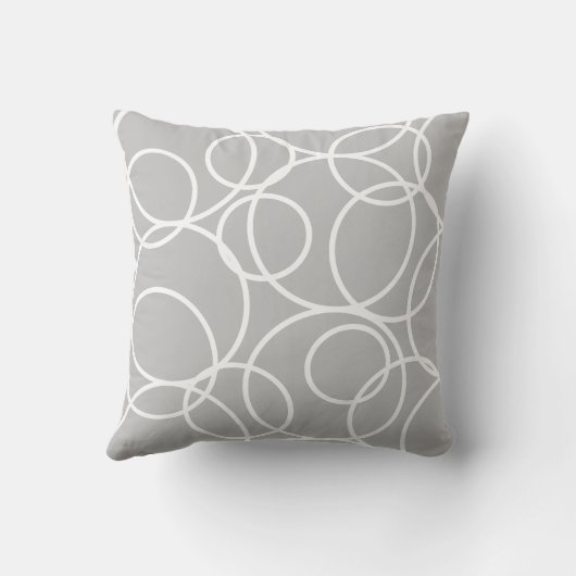 幾何学白丸抽象芸術グモダンレイ クッション (裏面)