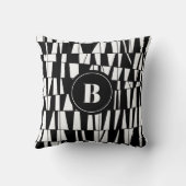 幾何学白黒モノグラカスタムム クッション (裏面)