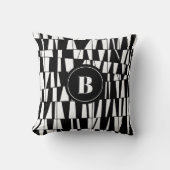 幾何学白黒モノグラカスタムム クッション (正面)