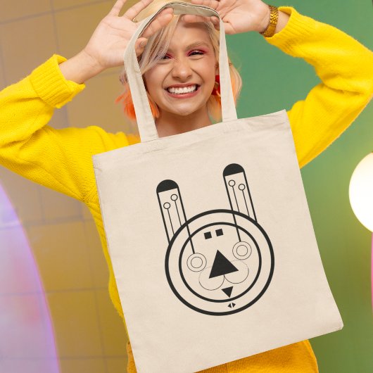 幾何学的うさぎウサギ〔占星術の〕十二宮図 トートバッグ