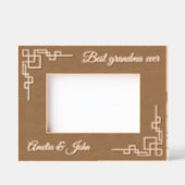 幾何学的おばあちゃんカスタム写真のフレーム レーザー彫刻フレーム (正面)