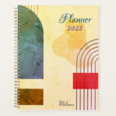 幾何学的およびブロブプランナー2024 プランナー手帳 (正面)