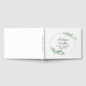 幾何学的および緑のベビーシャワーパーティー ゲストブック (全面)