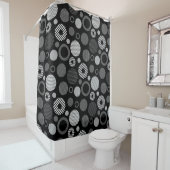 幾何学的かわいらし装飾的な目を引く シャワーカーテン (インサイチュ)