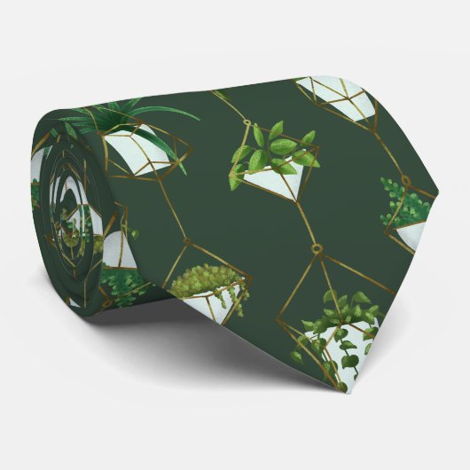 幾何学的つる植物パターン ネクタイ (ロール)