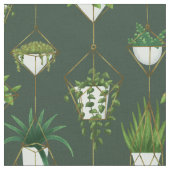 幾何学的つる植物パターン ファブリック (クローズアップ)