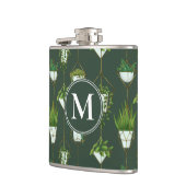 幾何学的つる植物パターン フラスク (左)