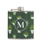 幾何学的つる植物パターン フラスク (正面)