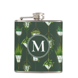 幾何学的つる植物パターン フラスク