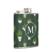 幾何学的つる植物パターン フラスク (右)