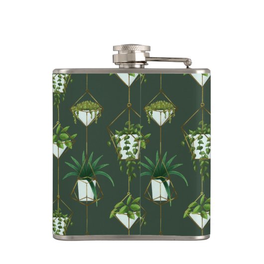 幾何学的つる植物パターン フラスク (裏面)