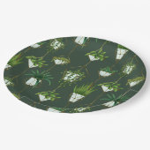 幾何学的つる植物パターン ペーパープレート (アングル)