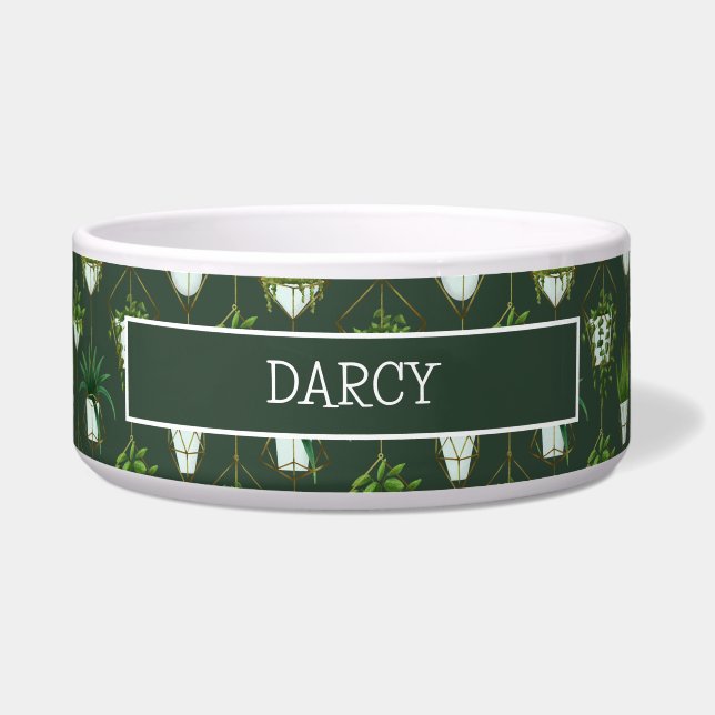 幾何学的つる植物パターン ボウル (正面)