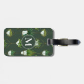幾何学的つる植物パターン ラゲッジタグ (裏面横)