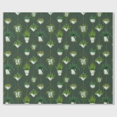 幾何学的つる植物パターン ラッピングペーパー (フラット)