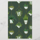 幾何学的つる植物パターン 便箋 (正面)