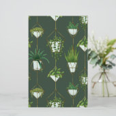 幾何学的つる植物パターン 便箋 (スタンド正面)