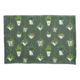 幾何学的つる植物パターン 枕カバー