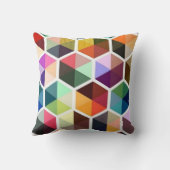 幾何学的でモダンでカラフルな枕 クッション (裏面)