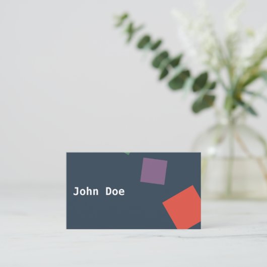 幾何学的でモダンな名刺 名刺 (スタンド正面)