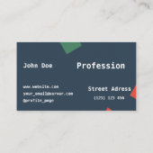 幾何学的でモダンな名刺 名刺 (裏面)