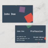 幾何学的でモダンな名刺 名刺 (正面/裏面)