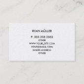 幾何学的で企業のでシックな平野およびモノグラム 名刺 (裏面)