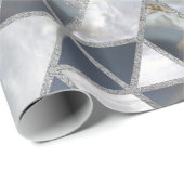 幾何学的で半透明な瑪瑙および真珠母 ラッピングペーパー (ロールコーナー)