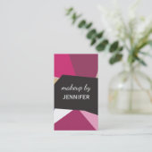 幾何学的で抽象的ではっきりしたでモダンなメーキャップアーティスト 名刺 (スタンド正面)