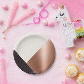 幾何学的で抽象的な色のブロック ペーパープレート (パーティー)