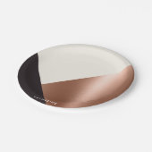 幾何学的で抽象的な色のブロック ペーパープレート (アングル)