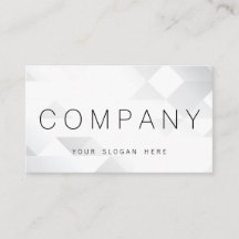 幾何学的で明るい灰色の銀製の名刺