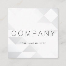 幾何学的で明るいGreySilverの正方形の名刺