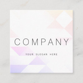幾何学的で明るいPastelPinkの正方形の名刺 スクエア名刺
