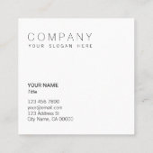 幾何学的で明るいPastelPinkの正方形の名刺 スクエア名刺 (裏面)