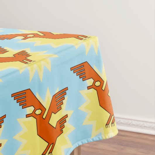 幾何学的で装飾的なアンデスコンドルの鳥 テーブルクロス (インサイチュ)
