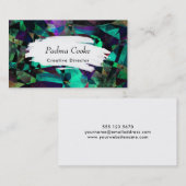 幾何学的で、カラフルで、汚い抽象美術2 名刺 (正面/裏面)