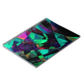 幾何学的で、カラフルで、汚い抽象美術 ノートブック (左側)