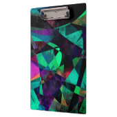 幾何学的で、カラフルな、織り目加工の抽象美術 クリップボード (左)