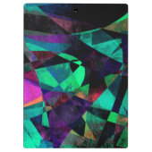 幾何学的で、カラフルな、織り目加工の抽象美術 クリップボード (裏面)